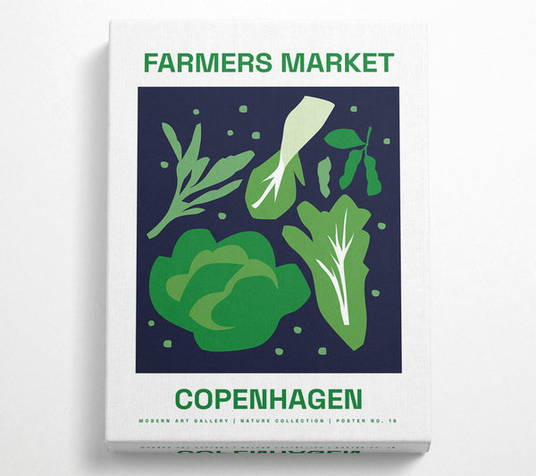  A Canvas Print of Farmers Market Copenhagen Canvas Art