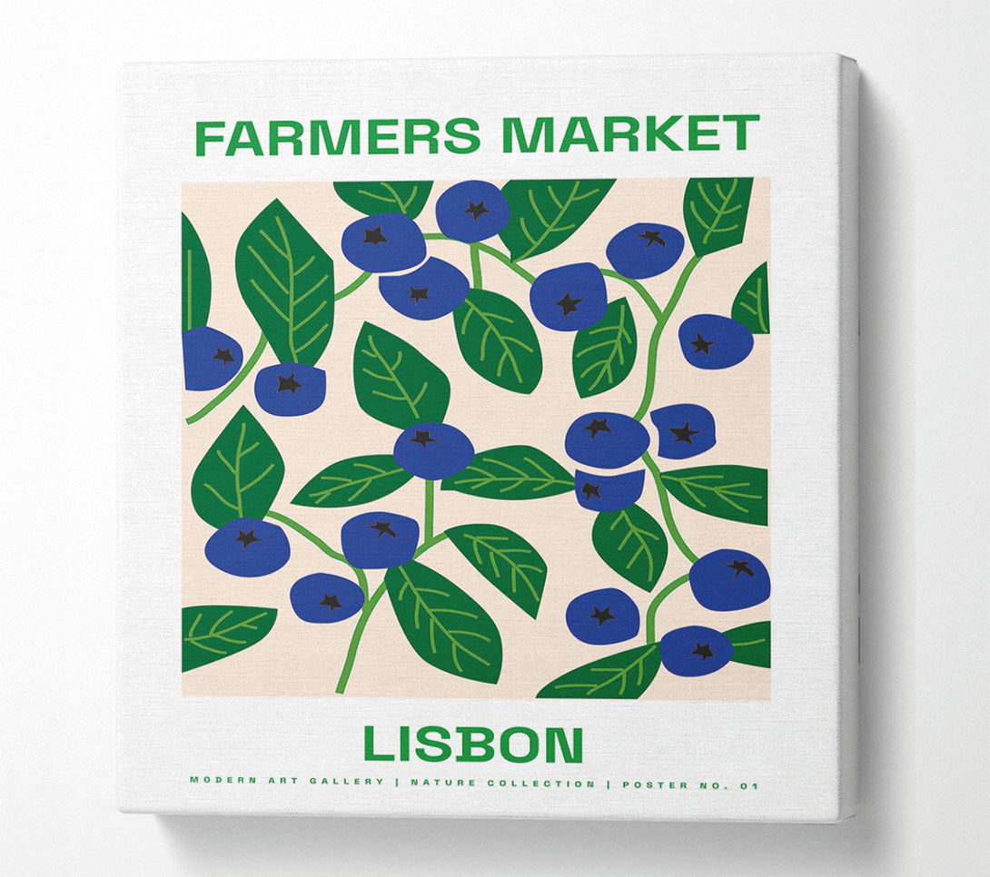  A Canvas Print of Farmers Market Lisbon Canvas Wall Art
