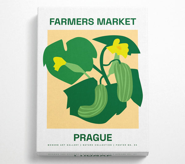  A Canvas Print of Farmers Market Prague Canvas Wall Art