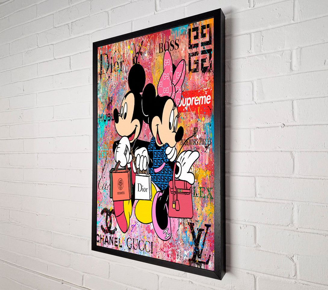  A Canvas Print of Fashion Mice Graffiti Canvas Wall Art