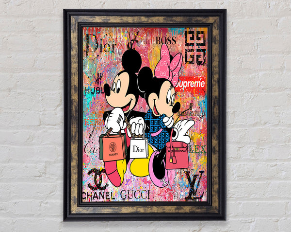 Fashion Mice Graffiti Framed Print