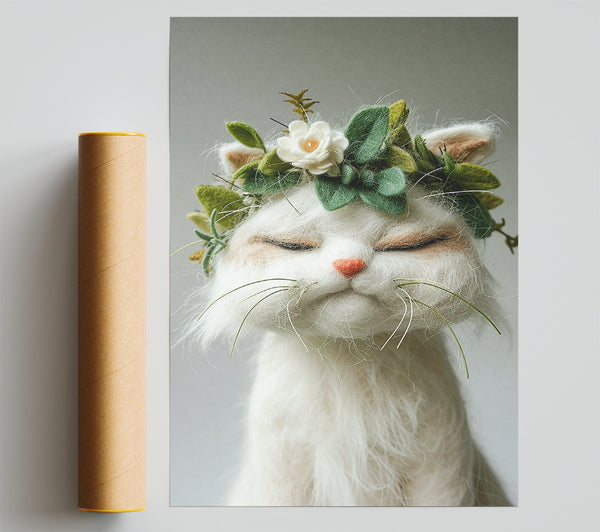 Felt Cat Poster