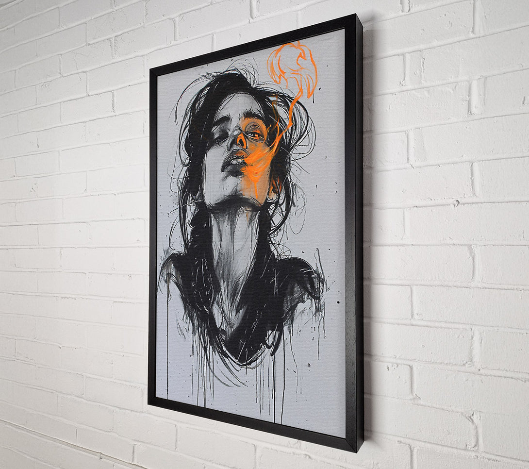  A Canvas Print of Fire Breath Girl Canvas Print