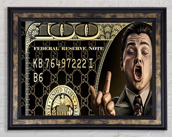 Flash The Dollars Framed Print