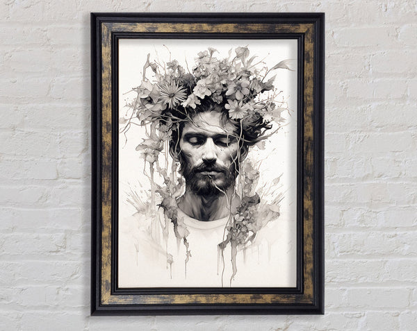 Floral Man Framed Print