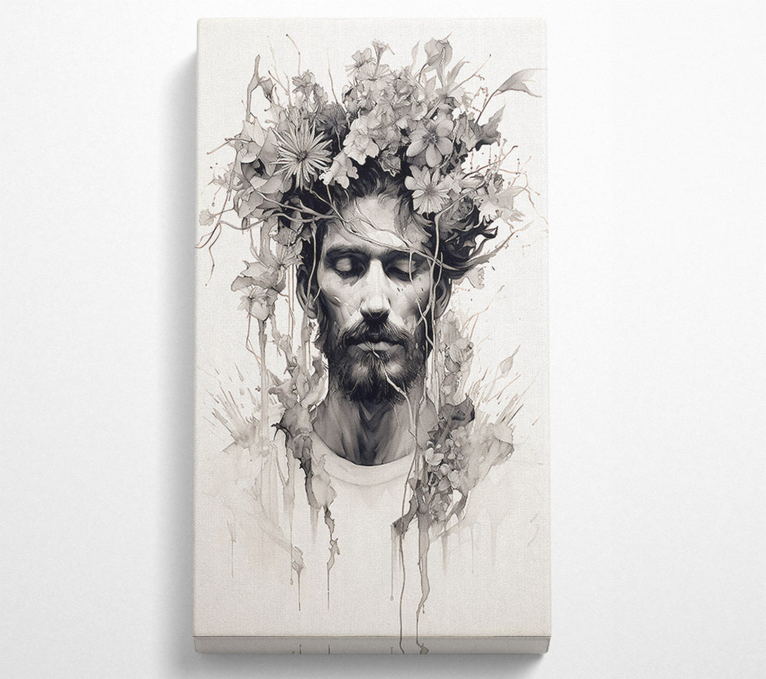  A Canvas Print of Floral Man Canvas Wall Art