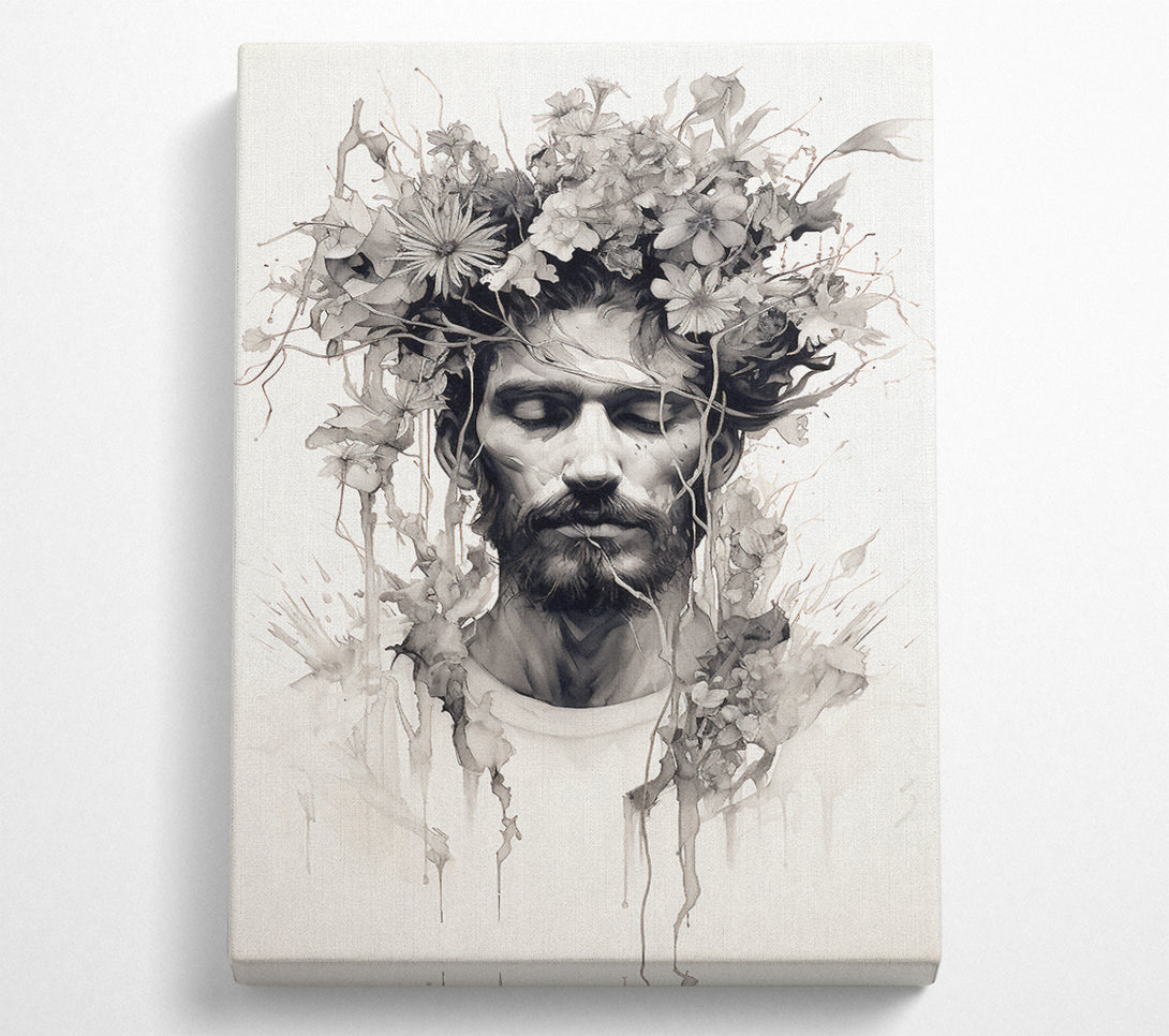  A Canvas Print of Floral Man Canvas Wall Art