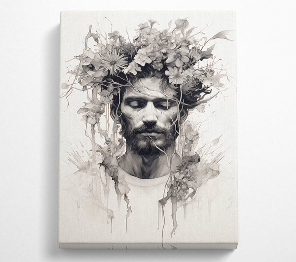  A Canvas Print of Floral Man Canvas Wall Art