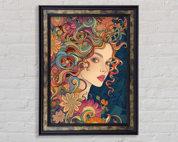 Floral Woman Framed Print