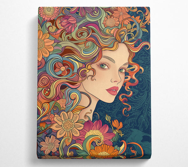  A Canvas Print of Floral Woman Canvas Print