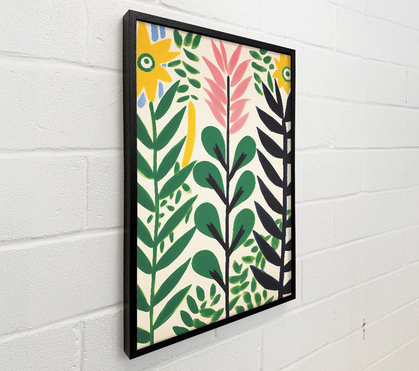 Flower And Leaves Minimalist Brush Strokes