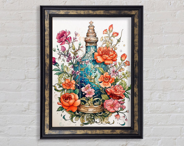 Flower Bottle Framed Print