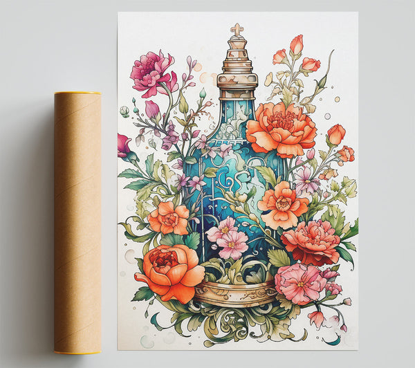 Flower Bottle Poster