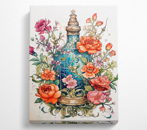  A Canvas Print of Flower Bottle Canvas Wall Art