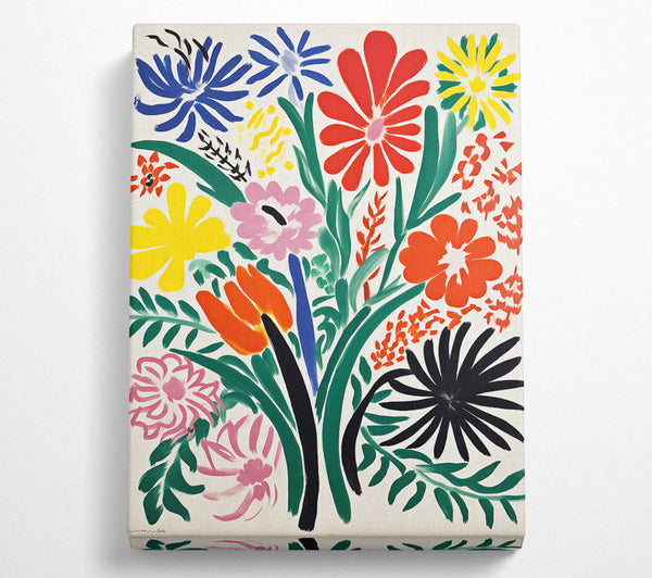  A Canvas Print of Flower Brush Strokes Canvas Art