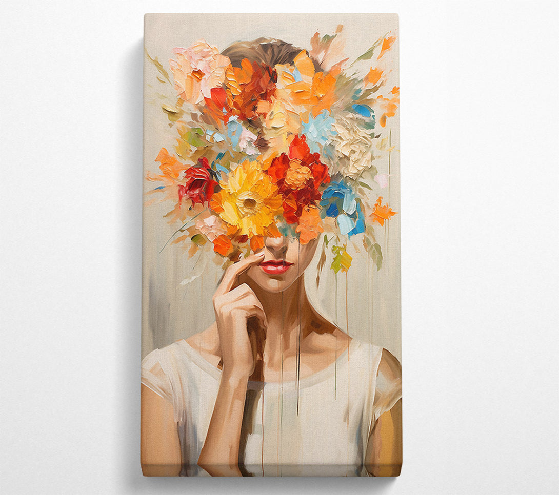  A Canvas Print of Flower Face Explosion Canvas Art