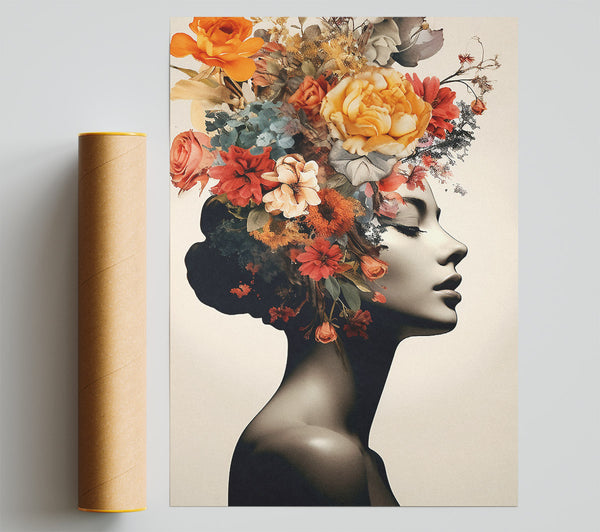 Flower Hair Fashion Poster