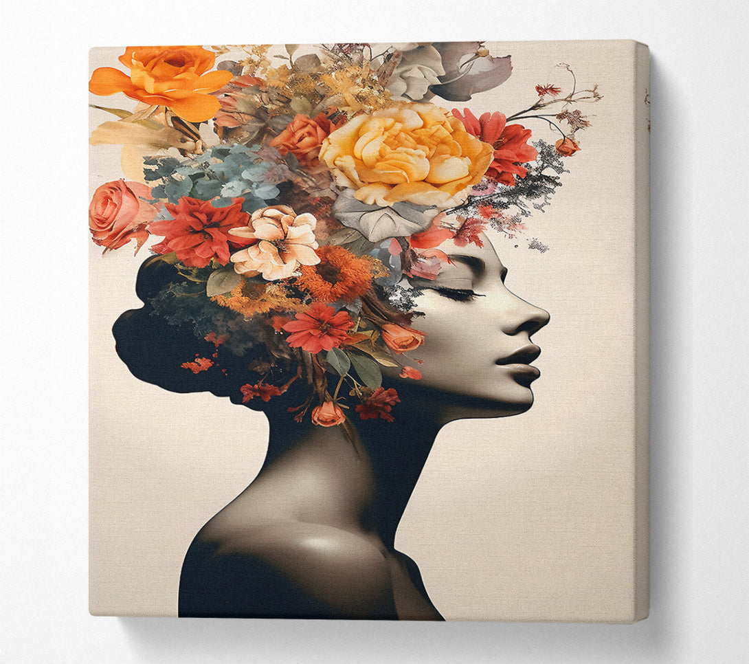  A Canvas Print of Flower Hair Fashion Canvas Print