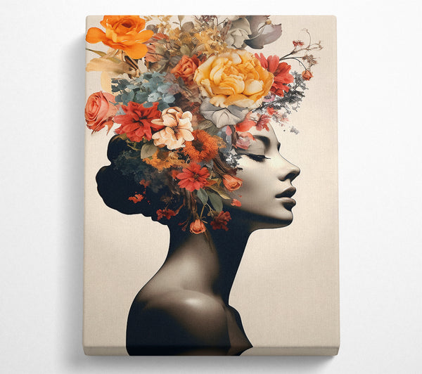 A Canvas Print of Flower Hair Fashion Canvas Print