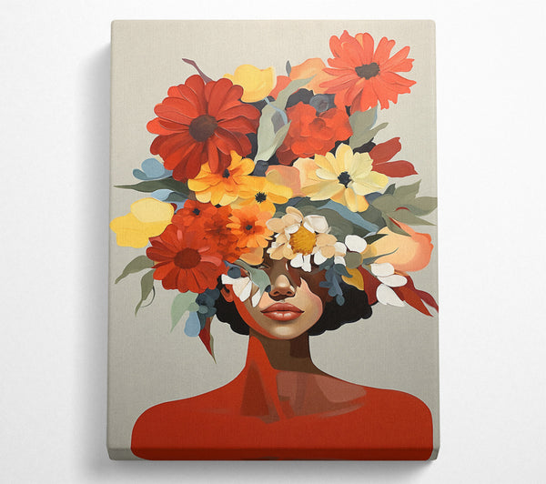  A Canvas Print of Flower Head Lady Canvas Print