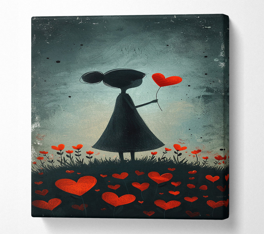  A Canvas Print of Flower Heart Canvas Art