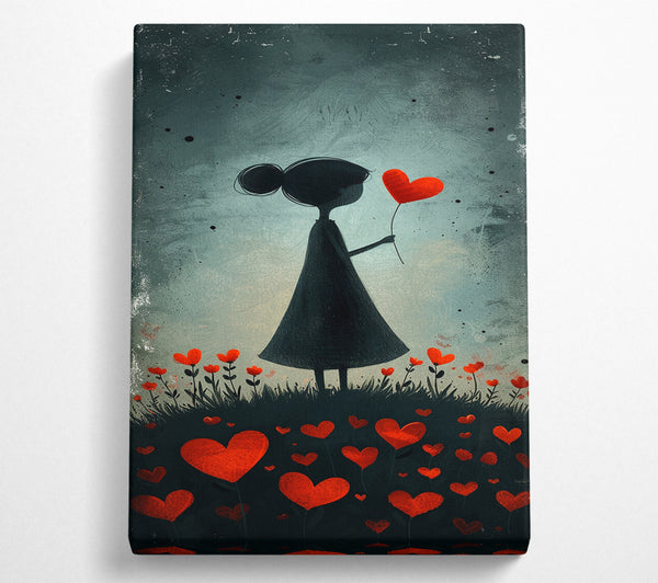  A Canvas Print of Flower Heart Canvas Art