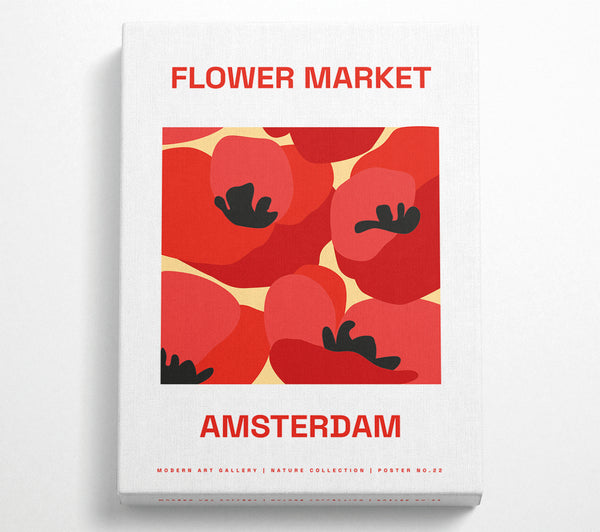  A Canvas Print of Flower Market Amsterdam Canvas Wall Art