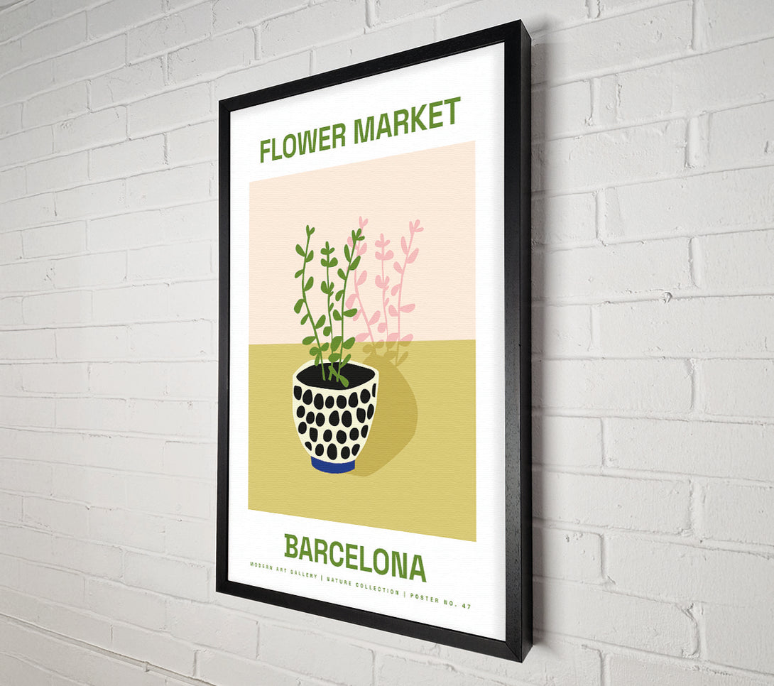  A Canvas Print of Flower Market Barcelona Canvas Print