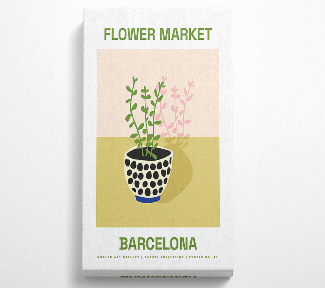  A Canvas Print of Flower Market Barcelona Canvas Print