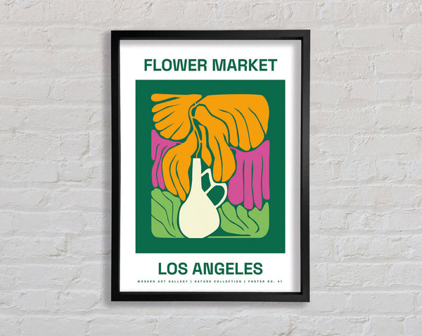 Flower Market Los Angeles Framed Print