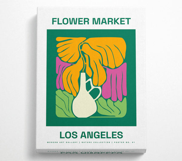  A Canvas Print of Flower Market Los Angeles Canvas Art
