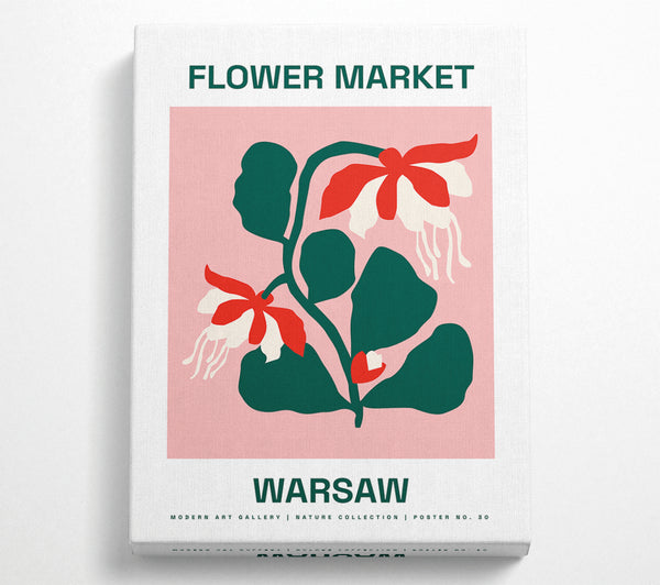  A Canvas Print of Flower Market Warsaw Canvas Print