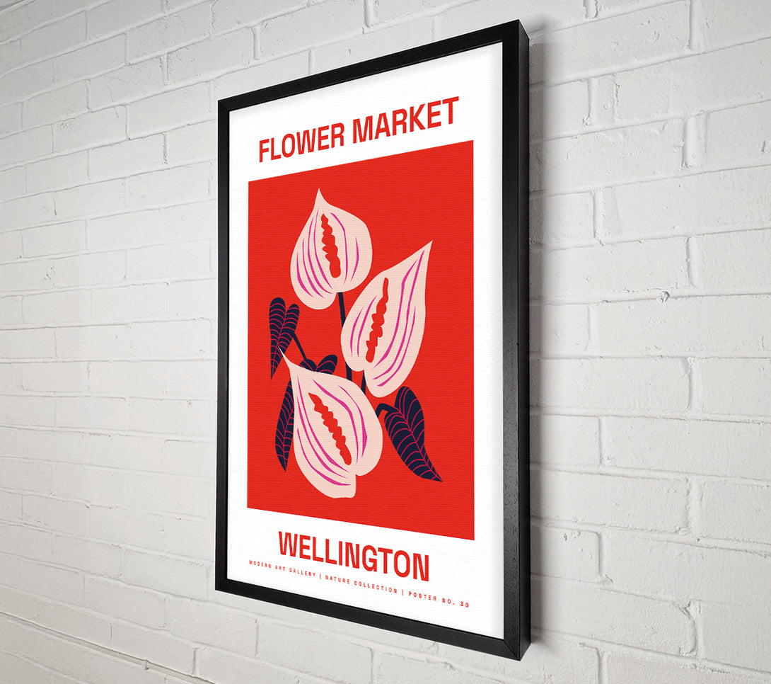  A Canvas Print of Flower Market Wellington Canvas Wall Art