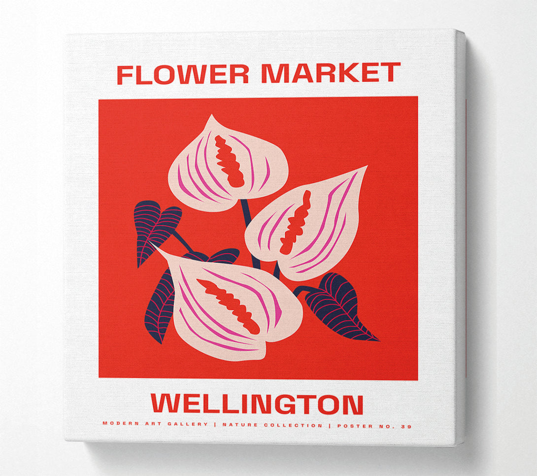 A Canvas Print of Flower Market Wellington Canvas Wall Art