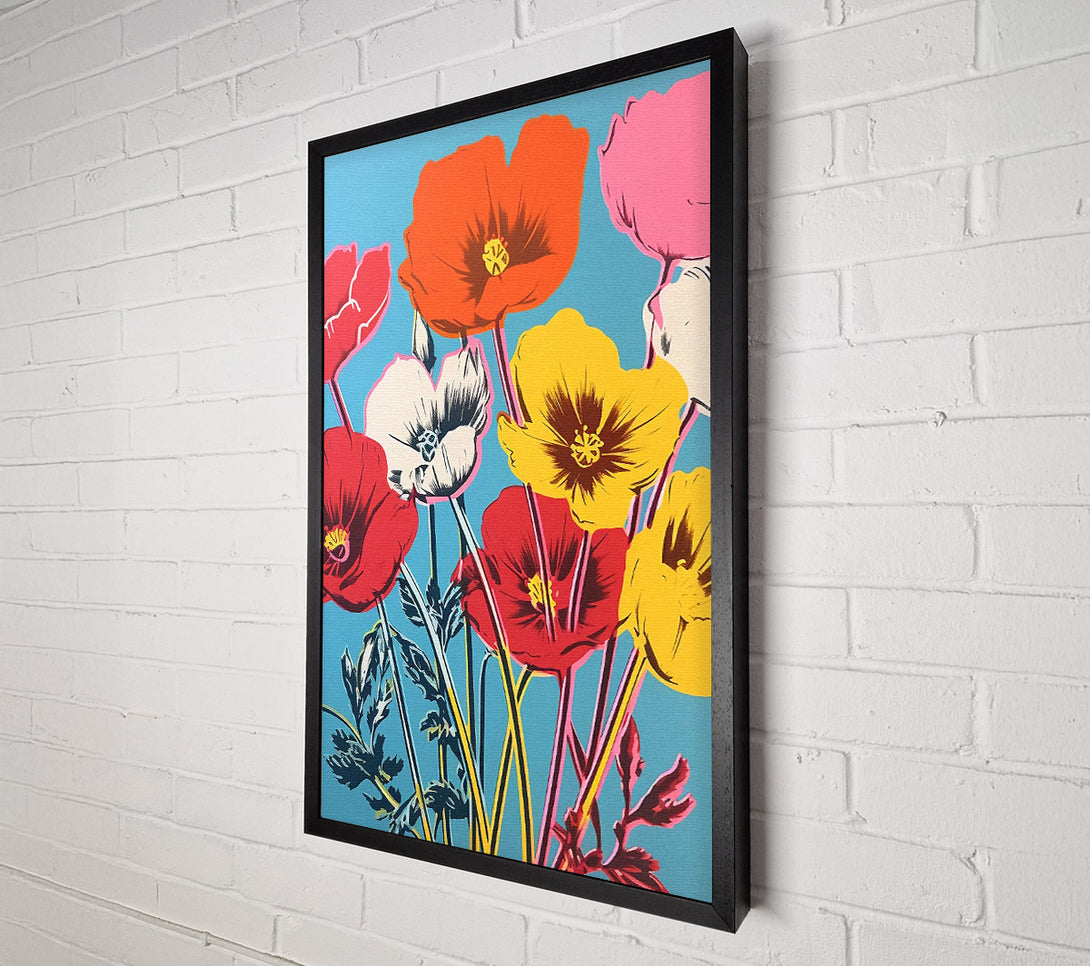  A Canvas Print of Flower Popart Canvas Print