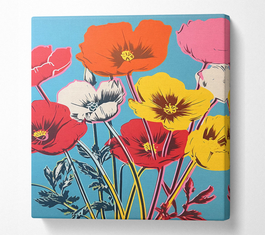  A Canvas Print of Flower Popart Canvas Print