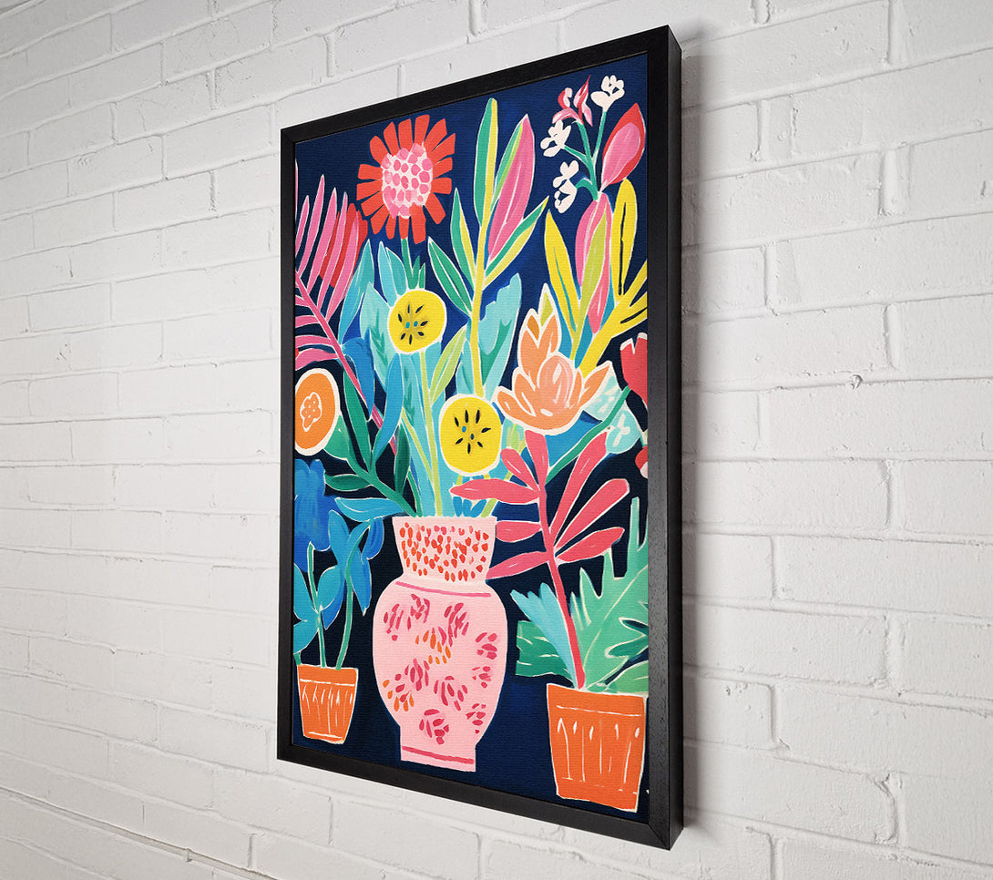  A Canvas Print of Flower Pot Still Life Canvas Art