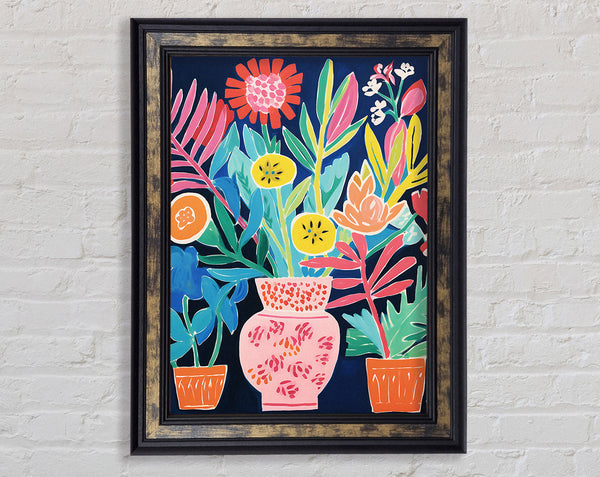 Flower Pot Still Life Framed Print