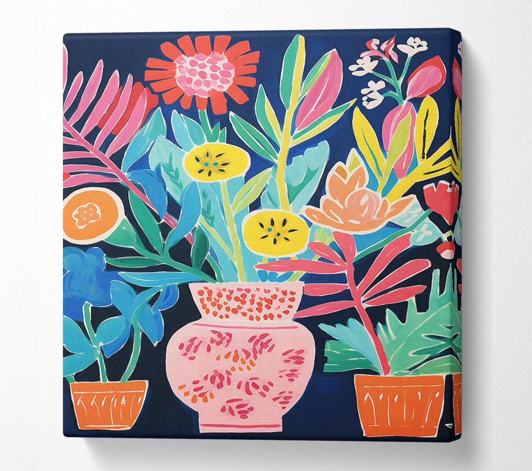  A Canvas Print of Flower Pot Still Life Canvas Art