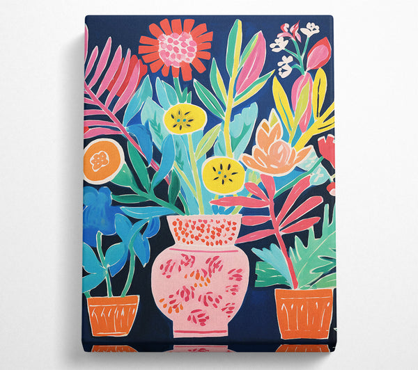  A Canvas Print of Flower Pot Still Life Canvas Art