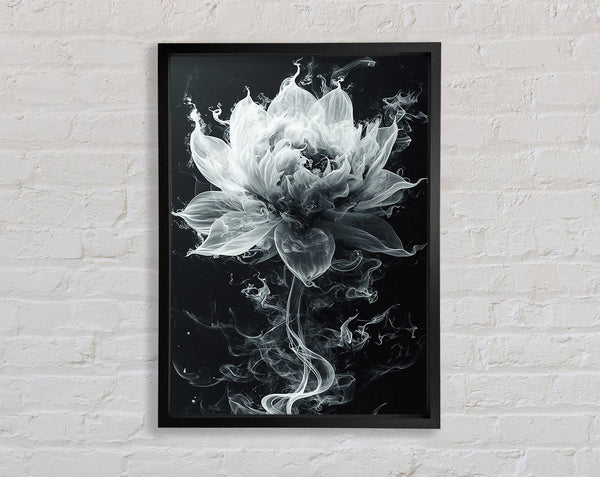 Flower Smoke Framed Print