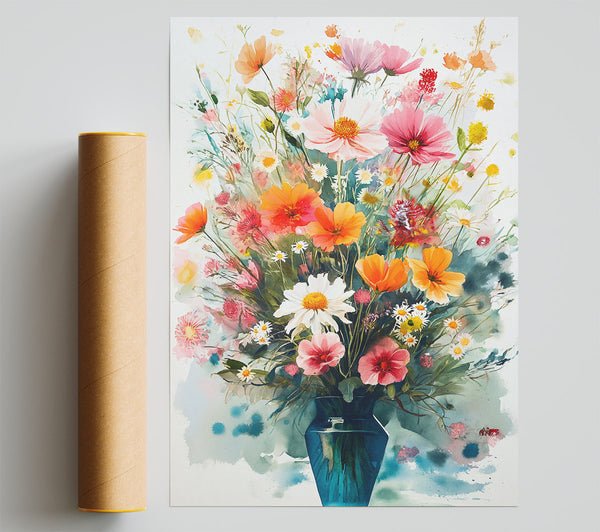 Flower Vase Bloom Poster