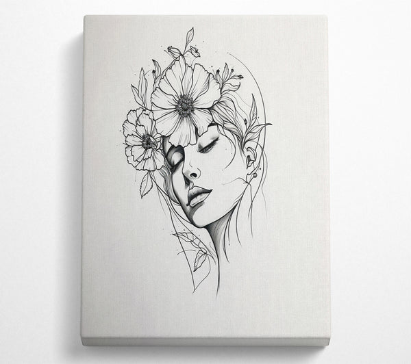  A Canvas Print of Flower Woman Flowers Canvas Art
