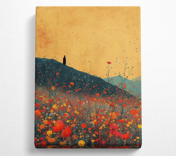  A Canvas Print of Flowers On The Hill Canvas Art