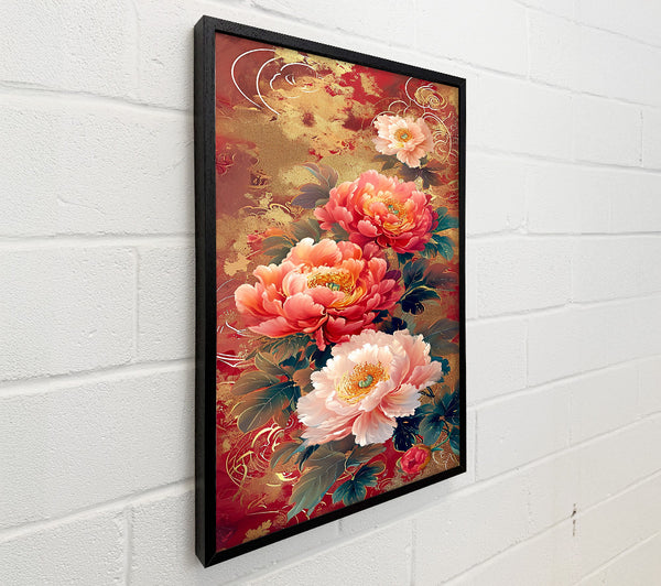 Flowers Red And Gold