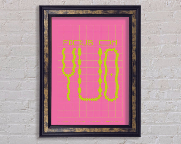 Focus On You Groovy Retro Framed Print