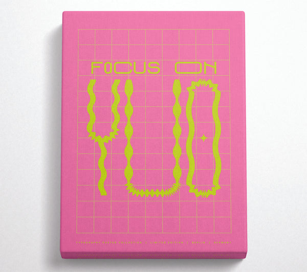  A Canvas Print of Focus On You Groovy Retro Canvas Wall Art