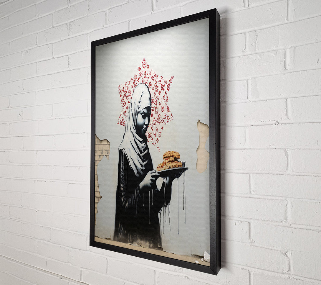 A Canvas Print of Food For Thought Graffiti Canvas Wall Art