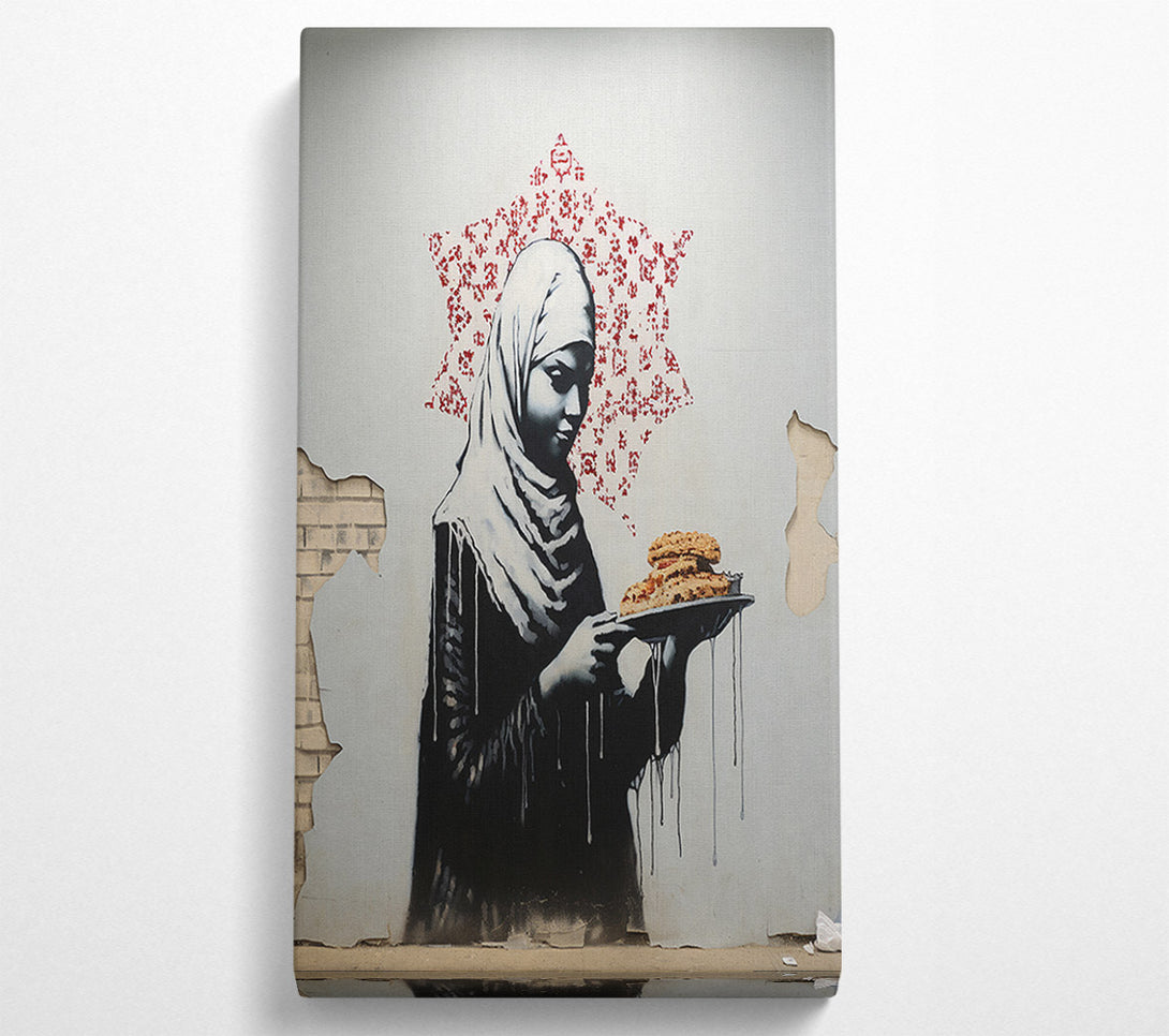 A Canvas Print of Food For Thought Graffiti Canvas Wall Art