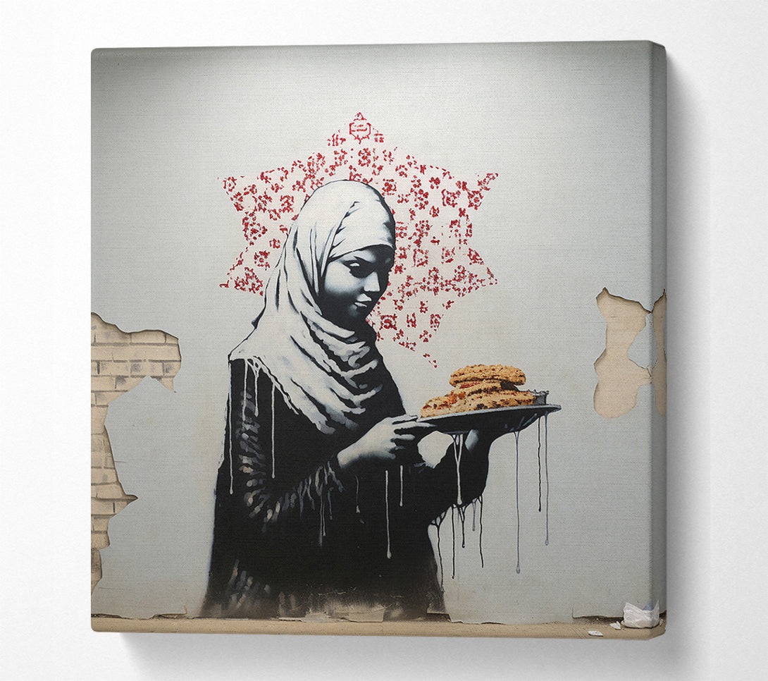  A Canvas Print of Food For Thought Graffiti Canvas Wall Art